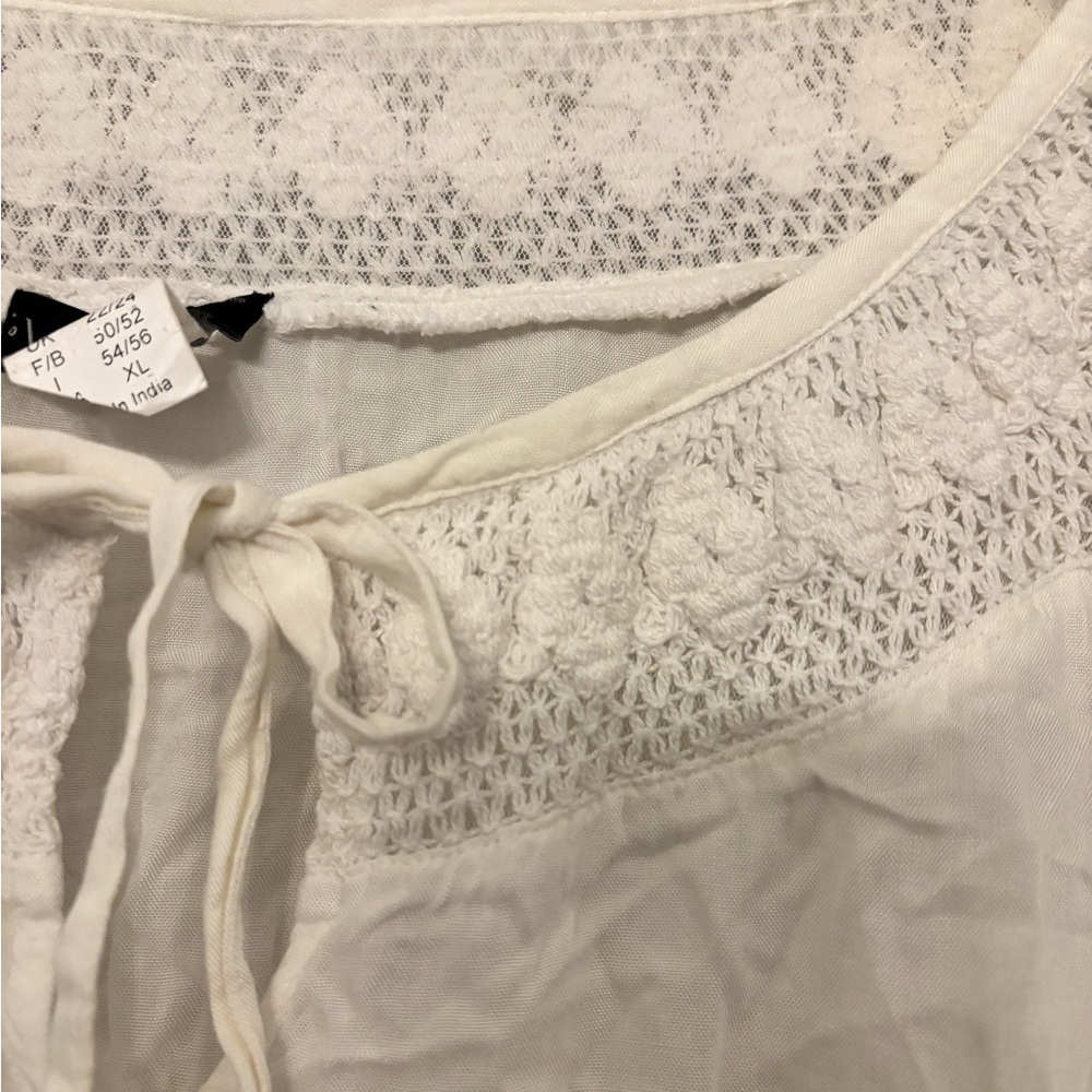 VENUS Elegant White Lace Top women’s size XL - Picture 5 of 6